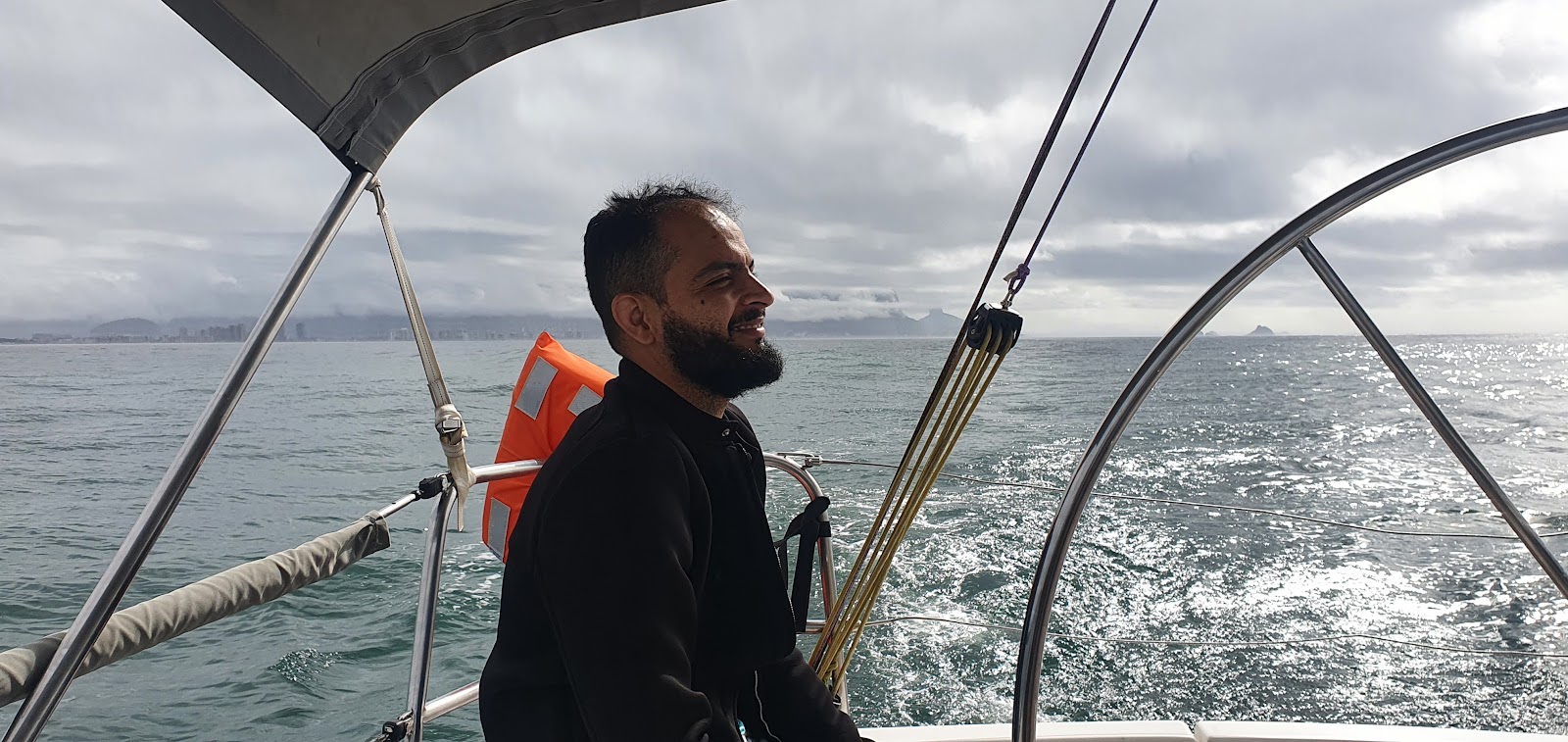 Tiago Pereiras velejando em mar aberto